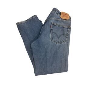 Levi’s 505 Mens 36x32 Blue Jeans Straight Leg Denim
